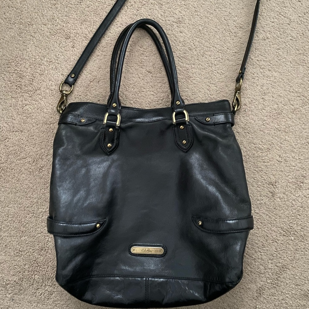 Cole Haan Black Leather Tote - Picture 3 of 4